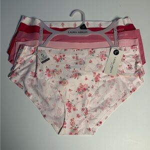 LAURA ASHLEY NO-SHOW PANTIES SZ XL NEW